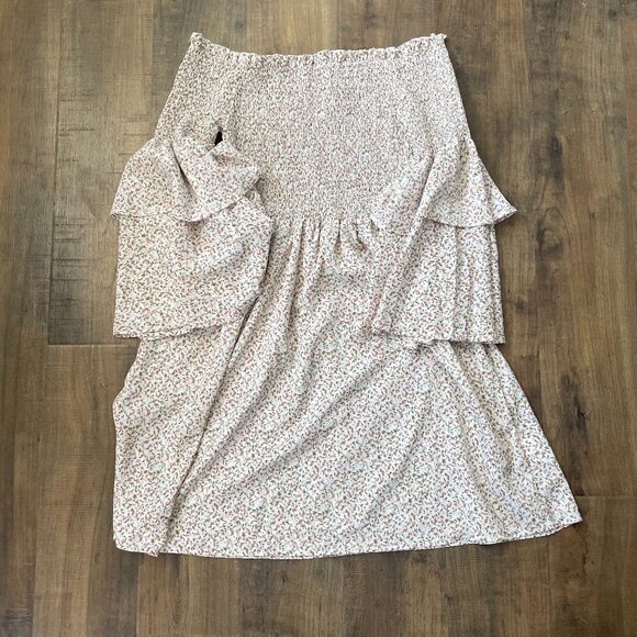 Shein Curve Off Shoulder Floral Ruffle Dress - Size XL - Picture 1 of 6